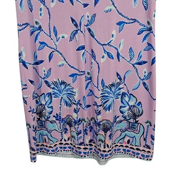 Lilly Pulitzer Slathouse Jungle Sophiletta UPF50+ Dress Purple Iris XL Elephant - Picture 7 of 11